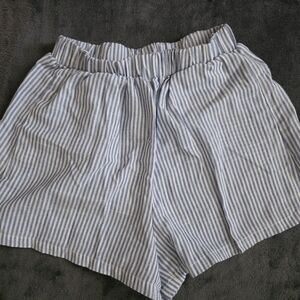 *‎ Shein Blue Striped Shorts Girls, Size 14y